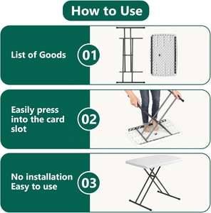 Mesa Plegable Personalizada de 30 Pulgadas, Escritorio con Altura Ajustable, Bandeja para TV, para Acampar, Mesa Plegable para Espacios Pequeños, Sin Ensamblaje - Product Image 6