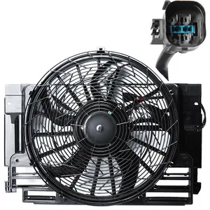 Conjunto de ventilador de refrigeración de condensador A/C compatible con X5 M54 N62 2000-2006 OEM 64546921381 64546921940