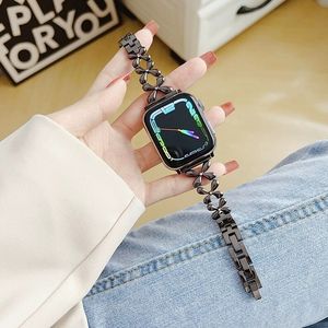 Bracelet de montre de luxe pour <span class=keywords><strong>Apple</strong></span> <span class=keywords><strong>Watch</strong></span>, bracelet pour femme, modèle tendance pour Iwatch S11 7 8 9, bracelet de remplacement - Product Image 3