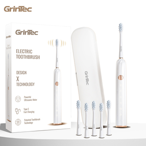 Brosse à dents électrique <span class=keywords><strong>Sonic</strong></span> 4 modes de nettoyage double capteur de pression blanchissant les gencives étanche rechargeable pour adultes - Product Image 1