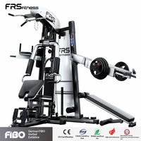 Machine de musculation multi-stations tout-en-un 3 postes, 50+ fonctions, pile de poids 80 kg, corps entier, acier au carbone Q235, charge 450 kg, usage commercial