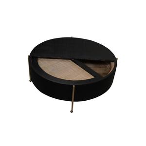 Modern Round Rattan <b>Coffee</b> <b>Table</b> With Storage Metal <b>Legs</b> Living Room Furniture - Product Image 5