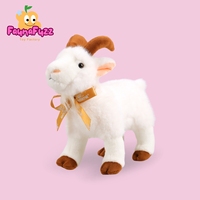 Jouets en peluche personnalisés mignons et réalistes en forme de chèvre, avec rembourrage en coton PP, pour les cadeaux de la Saint-Valentin et de la fête des mères