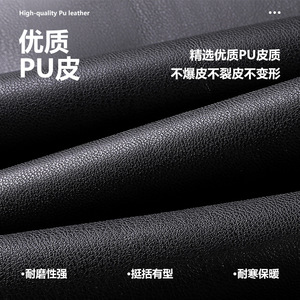 กางเกงหนัง PU สำหรับผู้หญิง เอวสูง ขากว้าง ทรงหลวม ขาตรง สีดำ กางเกงลำลองสำหรับฤดูใบไม้ร่วงและฤดูหนาว - Product Image 2