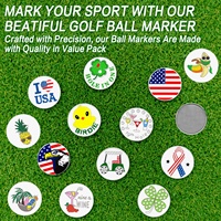 Meilleur prix d'usine, différents designs, marqueurs de balle originaux, accessoire de golf, logo personnalisé, marqueur de balle de golf en métal de haute qualité