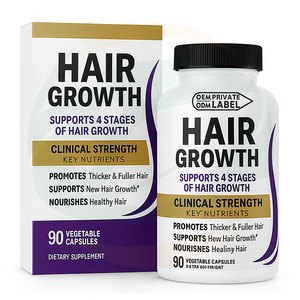 Complément alimentaire pour la croissance des cheveux pour adultes en capsules, marque privée, avec biotine, extrait <span class=keywords><strong>de</strong></span> prêle et d'extrait <span class=keywords><strong>de</strong></span> <span class=keywords><strong>bambou</strong></span>, et nutriments pour le soutien des follicules - Product Image 4