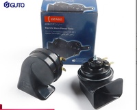 Klaxon de voiture universel 12V à double prise, design escargot à double tonalité avec haut-parleur coaxial puissant, noir, GUTO, neuf, garantie 1 an, sirène en plastique
