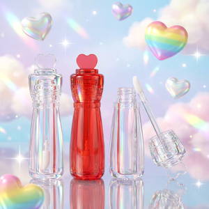 ISMAN Nuevo Tubo de Brillo Labial <span class=keywords><strong>en</strong></span> Forma de Corazón de 3 ml, Transparente, Rojo, Envase Vacío Bonito, Empaque Romántico para el Día de San Valentín, Logotipo Personalizado - Product Image 1