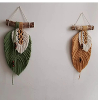 Main Boho Grand Macramé Tenture Murale Feuille pour La Décoration De La Maison Merveilleux Accessoires Tapisserie Salon Chambre