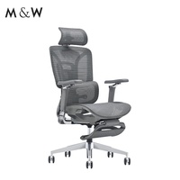 Fauteuil de bureau pivotant de direction à dossier haut réglable M&W Recliner pour conférence et réception