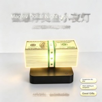 Lampe décorative mini à lévitation magnétique Black-tech Big Green GTA Stars, éclairage tricolore, rotation à 360 degrés