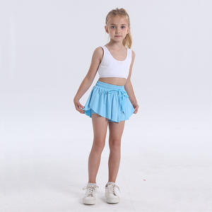 2025 nuovo Ld Custom Logo <span class=keywords><strong>2</strong></span> in 1 Cheerleaders per bambini ragazze pantaloncini da gioventù con fiori a farfalla donne gonne da Tennis - Product Image 4