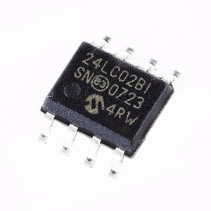 24LC02B-I/SN SOIC-8 Memoria de solo lectura programable y borrable eléctricamente 256x8-1.8V IC de memoria - Product Image 1