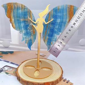 Vente en gros d'ailes d'<span class=keywords><strong>onyx</strong></span> bleu faites à la main en cristal naturel ailes de papillon en cristal sculptées pour la décoration intérieure - Product Image 4