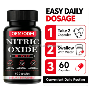 Nitric <b>Oxide</b> Booster Capsules 60 Count Dietary Supplement for Circulation and Muscle Support - Product Image 4
