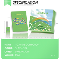 Vendeeni Printemps-Été – Coffret de 36 couleurs de vernis gel effet œil de chat néon – Sans TPO ni HEMA – Personnalisation OEM – Vernis gel œil de chat magnétique 15 ml