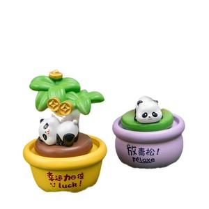 Yu Mo Craft Panda Cub Spinning Pot Blind <b>Box</b> Resin Figurine Creative Ornament Home Decoration Gift - Product Image 5