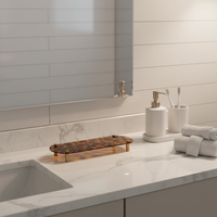 Plateau en acrylique à imprimé léopard personnalisé, plateau de rangement exquis pour bijoux et parfums, étagère multifonctionnelle, adapté à la chambre à coucher, à la salle de bain
