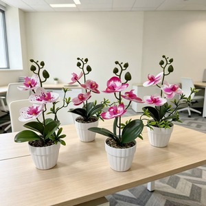 Orchidée Phalaenopsis Artificielle en Pot de 26 cm en Caoutchouc Souple, Décoration pour la Maison et le Jardin - Product Image 1