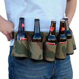 6 Pack <b>Beer</b> Belt Waist Holder, Adjustable Oxford Cloth Can Holster for Parties, Camping & Festivals - Product Image 2