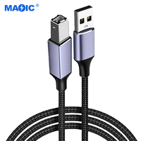 Kabel Data Transfer USB Type-C ke Printer & Komputer Berbahan Aluminium Alloy Nylon Baru dengan Kompatibilitas Scanner