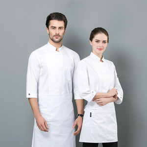 Produit de haute qualité en gros Chef cuisinier à prix compétitif uniforme élastique réglable pour uniforme d'hôtel unisexe à manches longues - Product Image 2