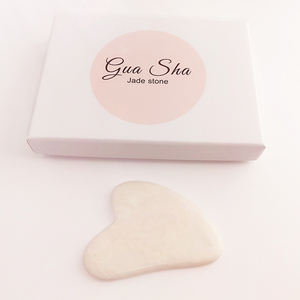 Gua sha de aventurina azul con caja, guasha de cuarzo rosa en forma de corazón, herramienta de masaje de jade con caja para raspado. - Product Image 6