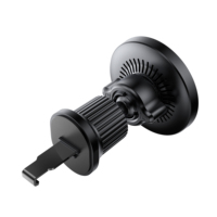 Chargeur sans fil magnétique rapide certifié Qi2 15W avec port Type-C pour utilisation sur grille d'aération de voiture (ROHS)