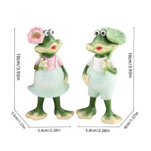 Rana Coppia in resina artigianato cortile pastorale Design decorativo per la casa di <span class=keywords><strong>natale</strong></span> di Halloween ornamento stampo religioso - Product Image 2