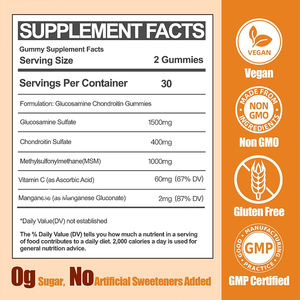 Glucosamine Chondroitin Gummy Glucosamine Chondroitin Glucosamine Chondroitin Glucosamine ร่วมและเหงือกสุขภาพของกระดูก - Product Image 4
