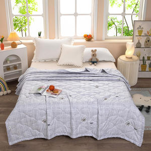 Manta estampada <span class=keywords><strong>de</strong></span> poliéster para verano, edredones <span class=keywords><strong>de</strong></span> verano <span class=keywords><strong>de</strong></span> algodón lavado amigables con la piel, edredón para camas king size - Product Image 5