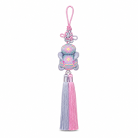 Colgante Artesanal Premium para Bolso, para Mamá o Novia, con Bordado de los Cinco Elementos, Amuleto Clásico