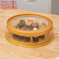 Boîte transparente à couvercle ouvert de huit pouces de haute qualité pour gâteau mousse monochromatique