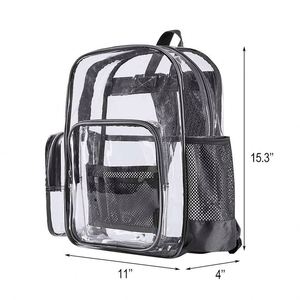 OEM Custom Heavy Duty <b>Clear</b> <b>Backpack</b> Stadium Approved PVC for School Work Sport Travel - Product Image 3