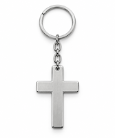Porte-clés personnalisé sur mesure avec pendentif croix classique en métal, logo personnalisé, vente en gros, cadeau promotionnel, fournisseur, fabricant