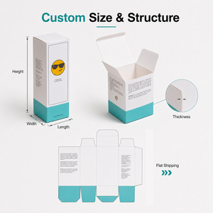 Cajas de Embalaje Cúbicas de Cartón Blanco con Impresión a Todo Color Personalizada, Ecológicas y Reciclables, con Logotipo y Texto Personalizados, para Cosméticos y Perfumes - Product Image 3