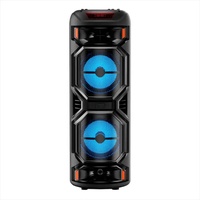 BOOMBOX 8 inci luar ruangan kotak Speaker plastik Karaoke portabel dengan mikrofon nirkabel