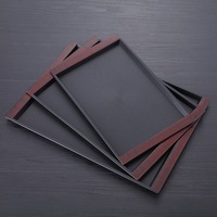 Nouveaux plateaux de style japonais en mélamine, design imitation bois, pour hôtel, restaurant, plateau de service rectangulaire