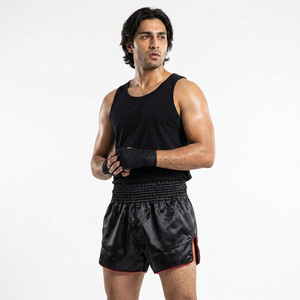 2026 Best Quality 100% Cotton Stretch Quick Dry Muay Thai Short Unisex MMA Fighting Shorts Viral Industry Customizable Front - Product Image 1