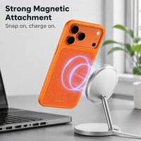 Coque de téléphone en verre TPU avec chargement magnétique sans fil, antichoc, pailletée pour iPhone 16, fabricant OEM ODM Chine