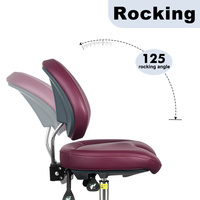 Tabouret de Selle Dentaire Ergonomique et Moderne en Cuir Synthétique Antistatique ESD pour Dentiste, Atelier de Laboratoire