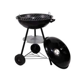 Griglia a carbone incorporata all'aperto del giardino del bbq rotondo commerciale del pollo della cucina del barbecue del cotone del silicone su ordinazione con lo spiedino