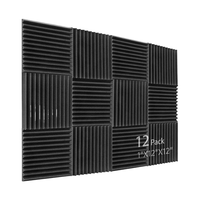 Panneaux acoustiques à récupération rapide, coins en mousse acoustique haute densité, panneaux insonorisants en mousse avec adhésif