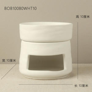 Brûleur d'huile essentielle en céramique pour la décoration intérieure, porte-bougie chauffe-cire pour la méditation, souvenirs d'automne, cadeaux - Product Image 5