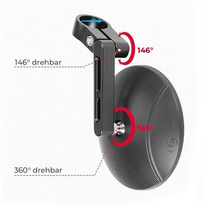 Rétroviseur de moto réglable universel pour vélo, compatible avec guidon de 22-24 mm - Product Image 2