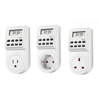 Stop Kontak Timer Digital Pintar 230V yang Dapat Diprogram, Standar EU US UK untuk Rumah dan Kantor dengan Arus Terukur 16A