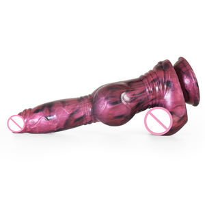 Consolador grande con nudo de perro, juguete sexual con ventosa, masajeador vaginal, Animal realista, pene, nudo de perro, <span class=keywords><strong>precio</strong></span> de fábrica - Product Image 4