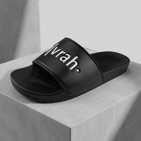 Sandales de rue pour hommes L&J Custom avec logo 3D en relief, certifiées REACH, vente en gros, faible MOQ, pantoufles à marque privée
