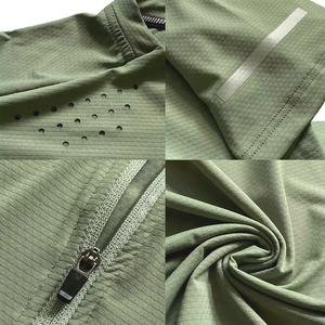 Camiseta Deportiva de Manga Corta con Cierre de 1/4, Transpirable, de Secado Rápido, Alta Elasticidad, para Hombre, con Logotipo Personalizado - Product Image 4