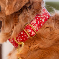Collier de luxe réglable pour chien avec boucle métallique souple, accessoire personnalisé pour animaux de compagnie avec impression par transfert thermique